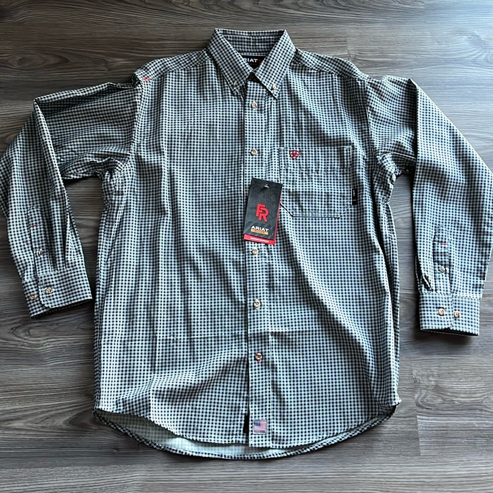 Ariat FR Long-Sleeved Shirt - Men’s Medium Blue